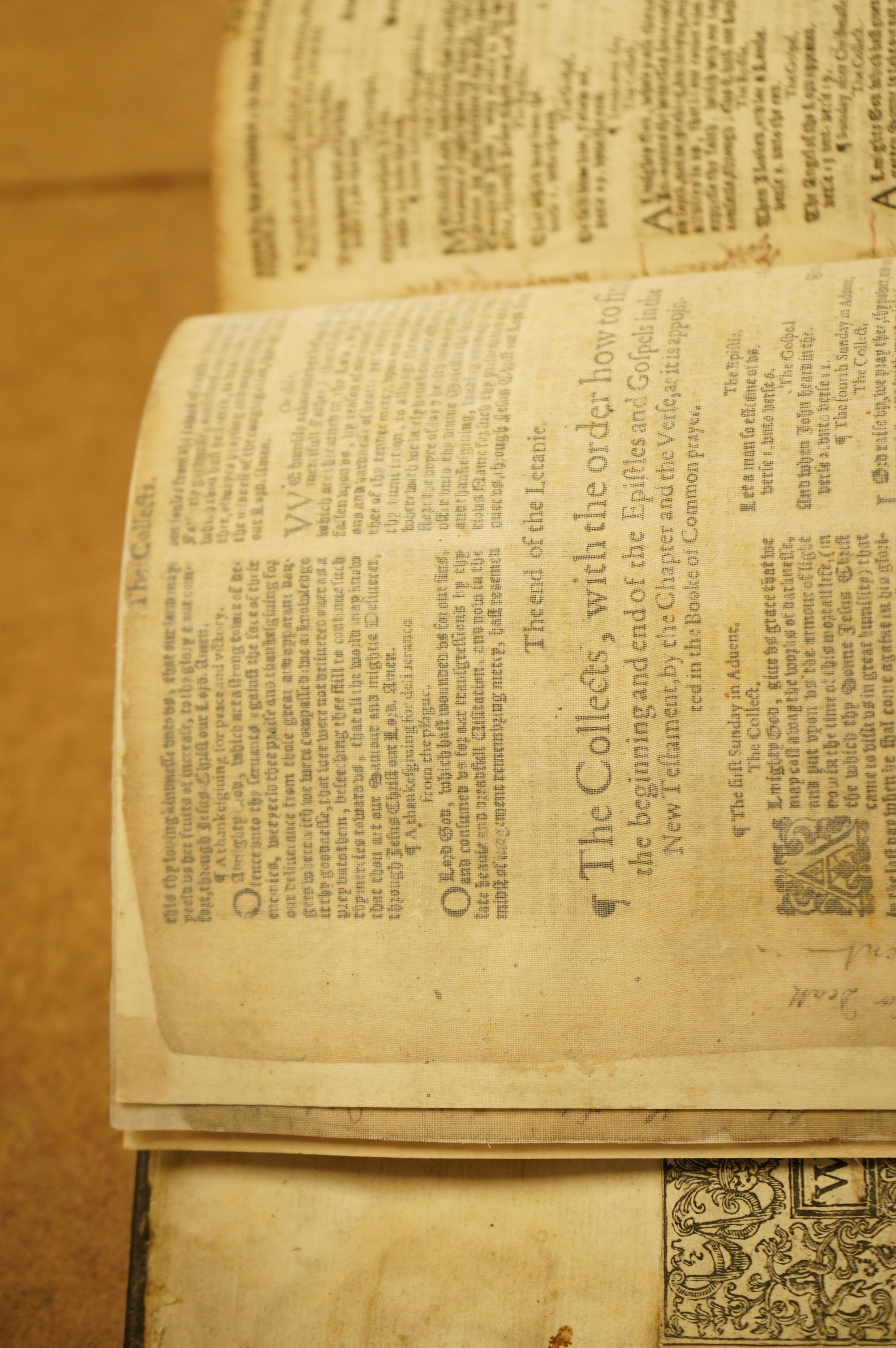 A BIBLE ARCHIVE - A highly unusual collection of three English Bibles, having belonged to the Whytehead family (of Yorkshire's North and East Ridings); comprising The Bishops' (1573 edition), a Geneva (1603 edition) and